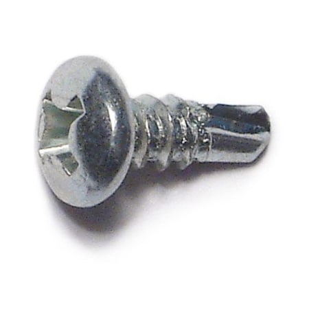 Midwest Fastener Self-Drilling Screw, #6 x 3/8 in, Zinc Plated Steel Pan Head Phillips Drive, 100 PK 50867
